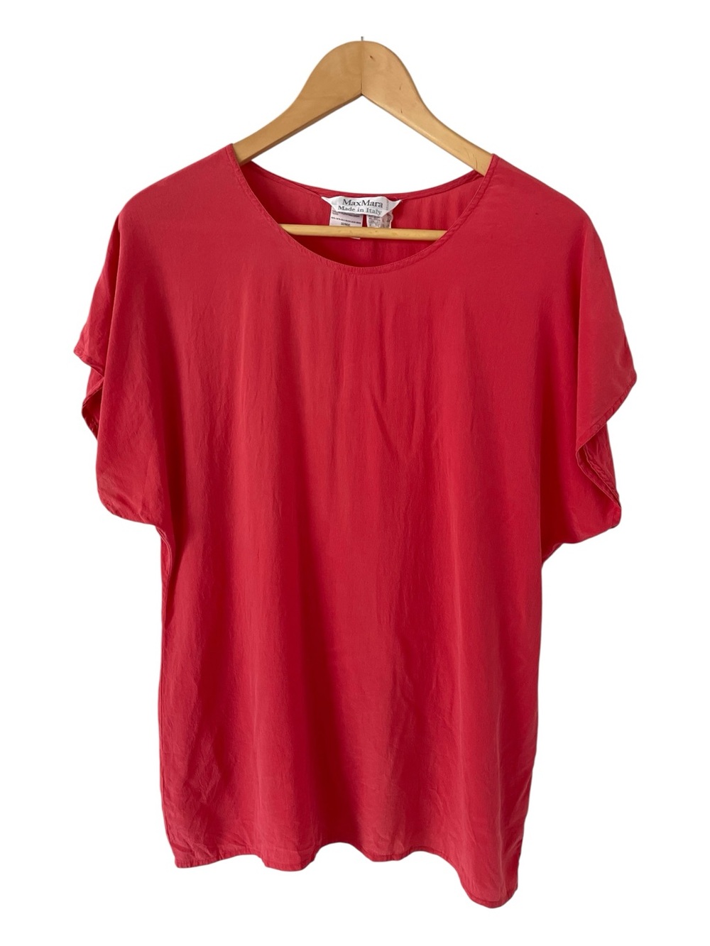 MaxMara 100% Silk Short Sleeve Top